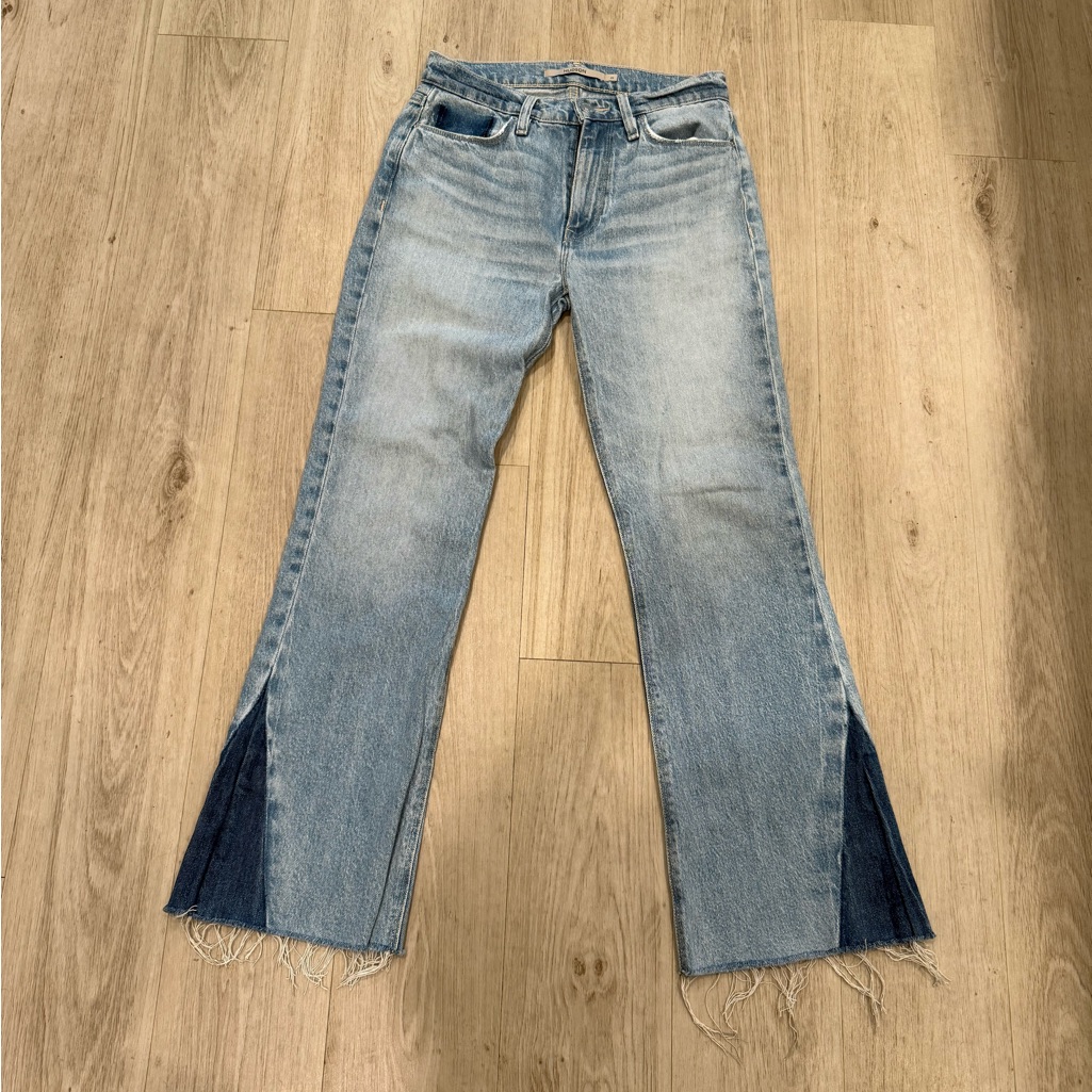 Hudson Jeans Blue Flare Wide Leg Denim Multi Tone Dye